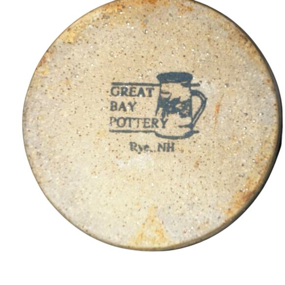 Great Bay Pottery Loon Vase Heavy Pottery Handpainted Country Primitive Rustic - Picture 6 of 8